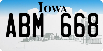 IA license plate ABM668
