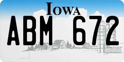 IA license plate ABM672