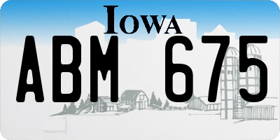 IA license plate ABM675