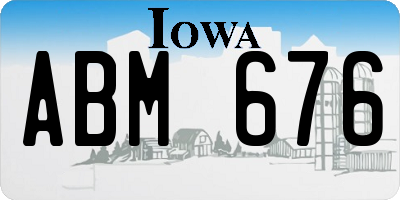 IA license plate ABM676