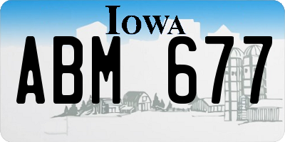 IA license plate ABM677