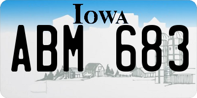 IA license plate ABM683