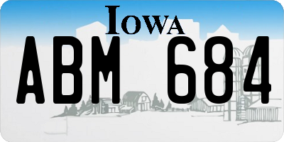 IA license plate ABM684
