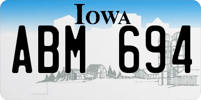 IA license plate ABM694