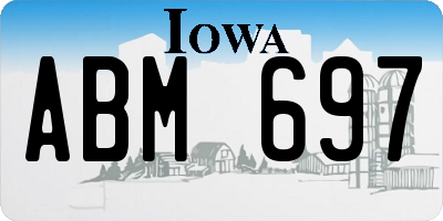IA license plate ABM697