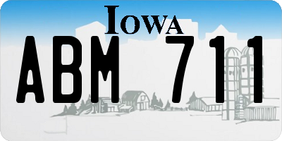 IA license plate ABM711