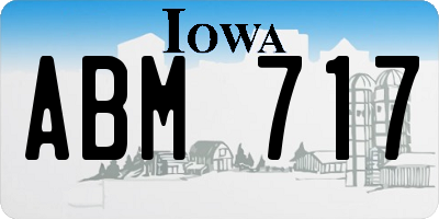 IA license plate ABM717