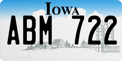 IA license plate ABM722
