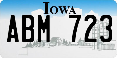 IA license plate ABM723