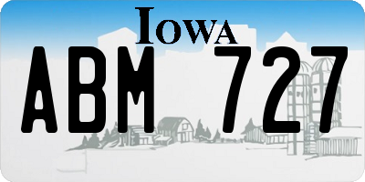 IA license plate ABM727