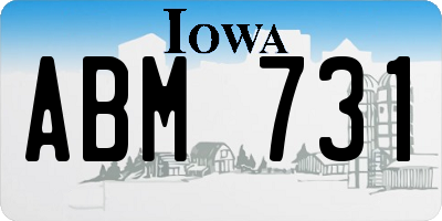 IA license plate ABM731