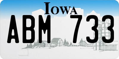 IA license plate ABM733