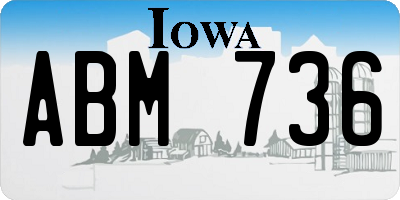 IA license plate ABM736