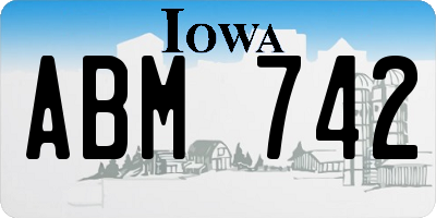 IA license plate ABM742