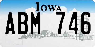 IA license plate ABM746