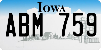 IA license plate ABM759