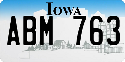 IA license plate ABM763