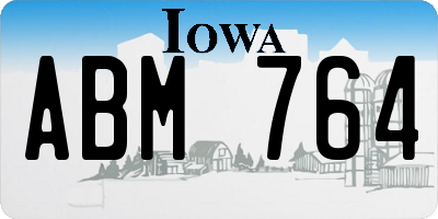 IA license plate ABM764