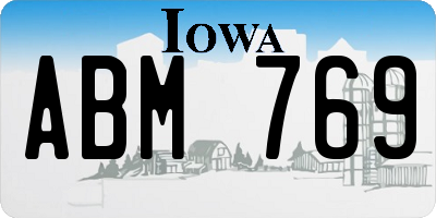 IA license plate ABM769