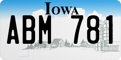 IA license plate ABM781