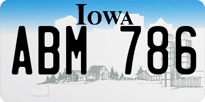 IA license plate ABM786