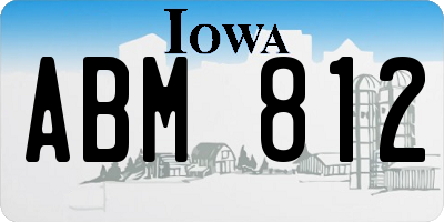 IA license plate ABM812
