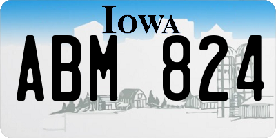 IA license plate ABM824