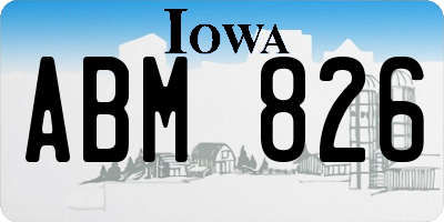 IA license plate ABM826