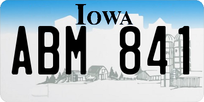 IA license plate ABM841