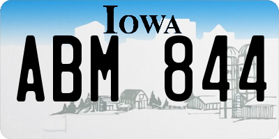 IA license plate ABM844