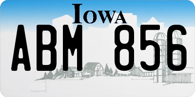 IA license plate ABM856