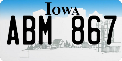 IA license plate ABM867