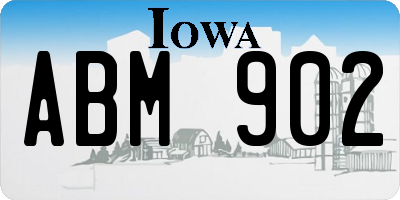 IA license plate ABM902
