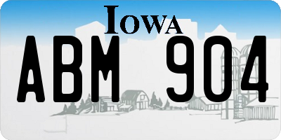 IA license plate ABM904