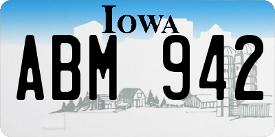 IA license plate ABM942