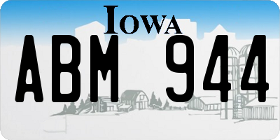 IA license plate ABM944