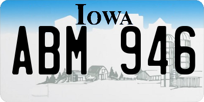 IA license plate ABM946
