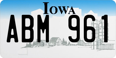 IA license plate ABM961