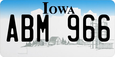 IA license plate ABM966