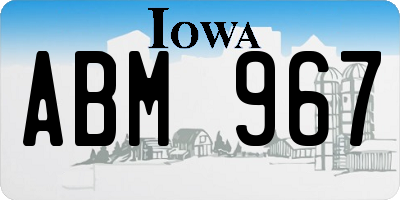 IA license plate ABM967