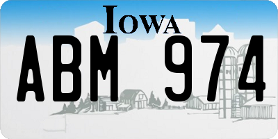 IA license plate ABM974