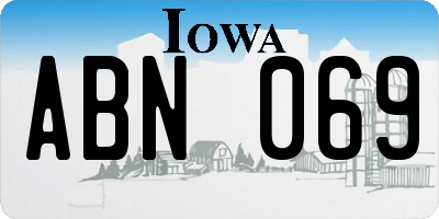 IA license plate ABN069