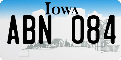 IA license plate ABN084