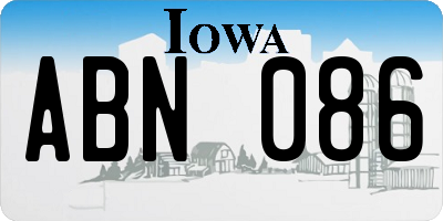 IA license plate ABN086