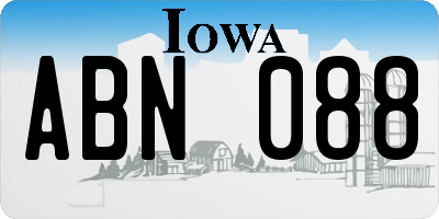 IA license plate ABN088