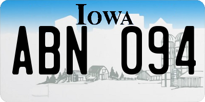 IA license plate ABN094