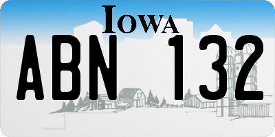 IA license plate ABN132