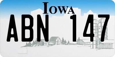 IA license plate ABN147