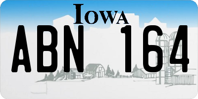 IA license plate ABN164