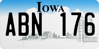 IA license plate ABN176